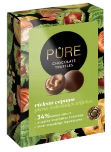 Chocolate truffles pure chocolate 450-14297 — hazelnut cream filling with crispy cookie pieces, 1 pack
