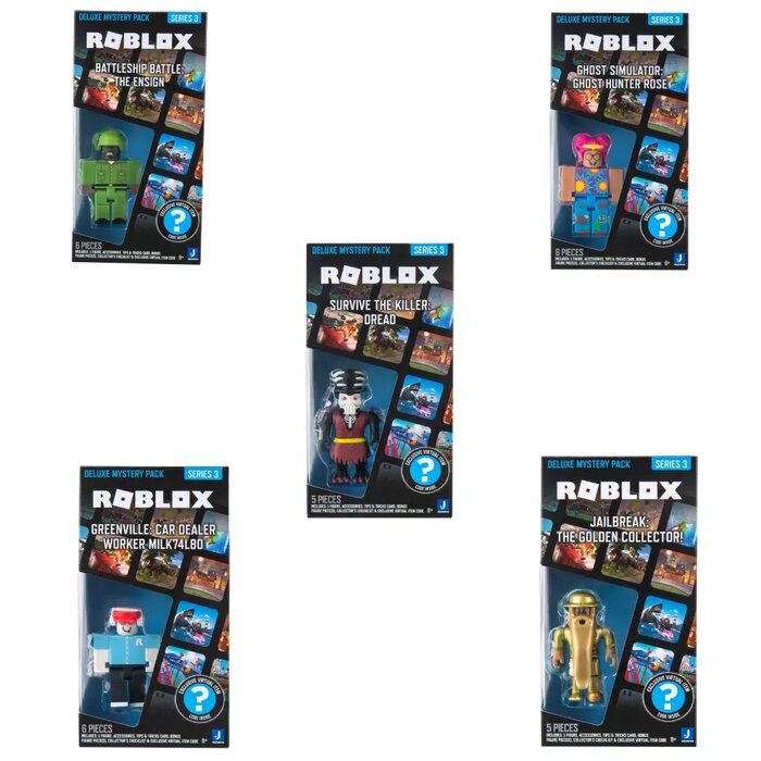 Roblox Deluxe Mystery Pack Code Series 3 JAILBREAK THE GOLDEN COLLECTOR W/  CODE