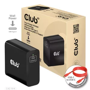 Travel Charger CLUB3D CAC-1914EU 140 Watt GaN Technology