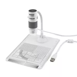 Digital microscope Carson EFLEX 300x, 75–300x magnification, 1600×1200 camera, grey/white