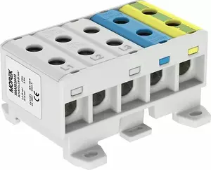 Клеммная колодка MOREK MAA5035A10 2,5-35мм2 10-контактная 5-полюсная серо-сине-желтая
