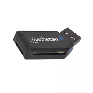 Card reader MANHATTAN USB-A Mini 24-in-1 USB 2.0 480 Mbps, black, supports SD/SDHC/SDXC/MicroSD/MMC