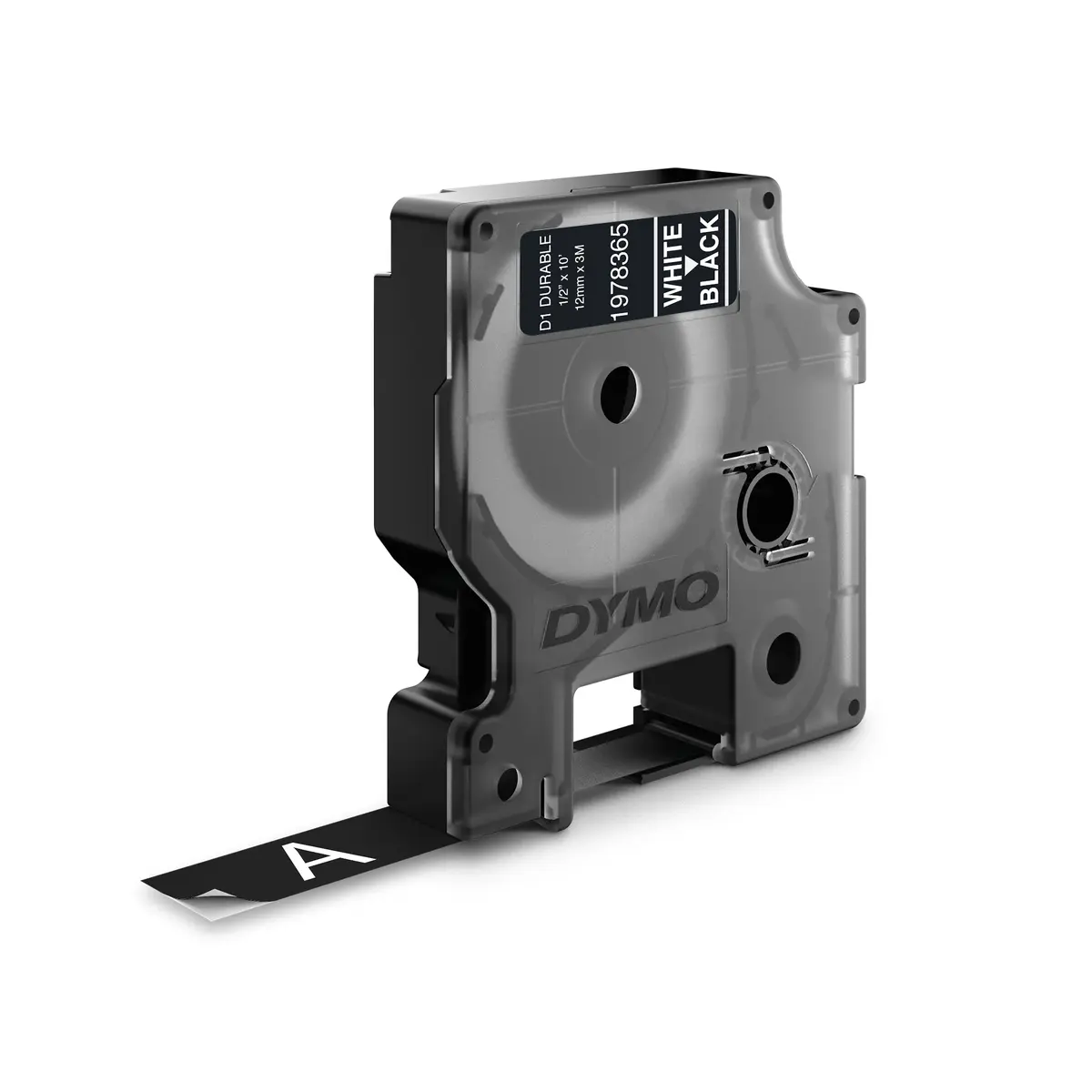 Виниловая лента DYMO D1 Durable 12мм x 3м Белая на черном Photo 10