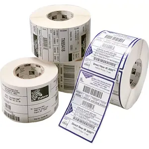 Izgriezta etiķete Zebra Z-Perform 1000D Balts Pastāvīgais Līme 10.2x3.8 cm