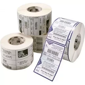 Die-cut label Zebra Z-Ultimate 3000T Silver Permanent Adhesive