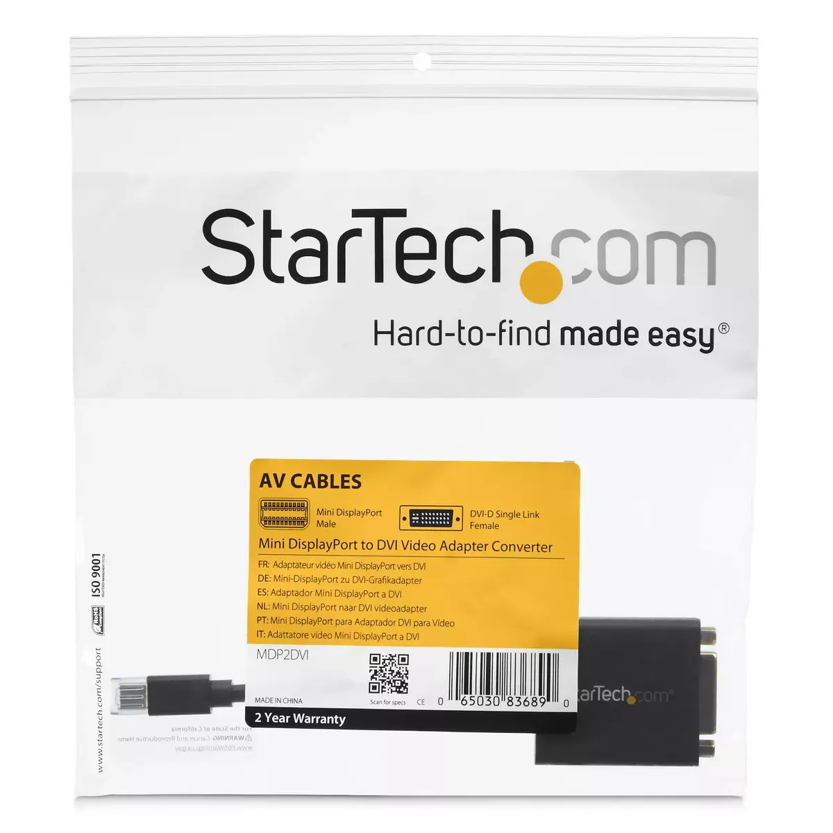 Адаптер Mini DisplayPort StarTech.com MDP2DVI Photo 6