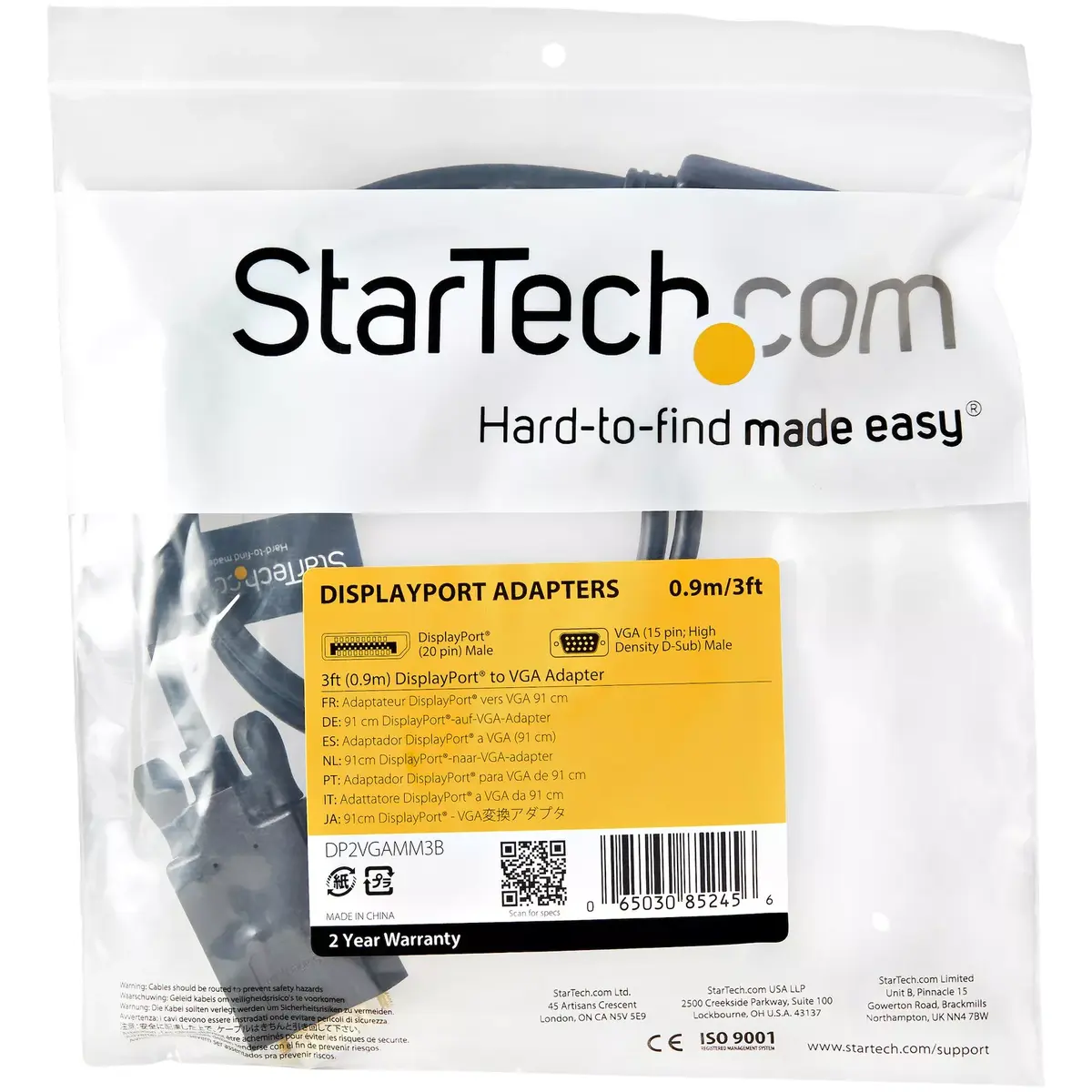 StarTech кабель DisplayPort — VGA DP2VGAMM3B Photo 5
