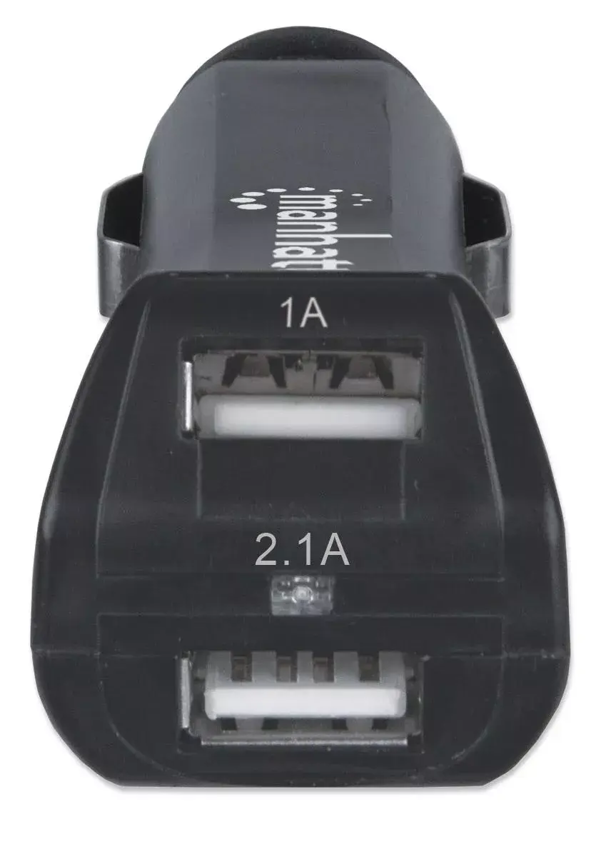 Авто зарядное MANHATTAN 2x USB-A 5В (2.1А+1А) Photo 6