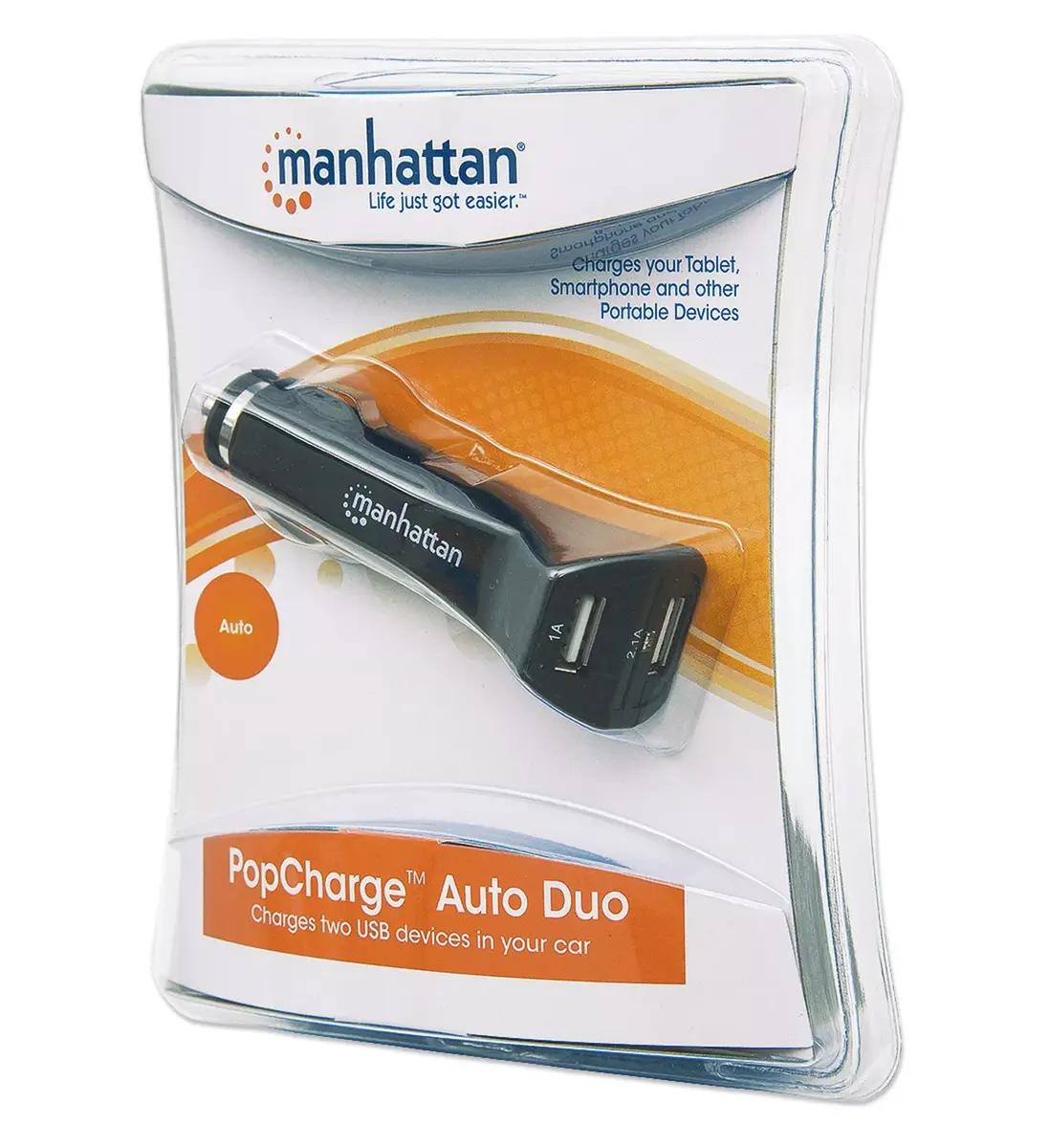 Авто зарядное MANHATTAN 2x USB-A 5В (2.1А+1А) Photo 9