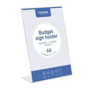 Sign holder Europel Budget L-standard A5 1.5 mm Polystyrene