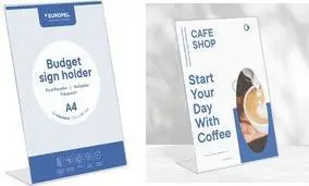 Sign holder Europel Budget L-standard A5 1.5 mm Polystyrene