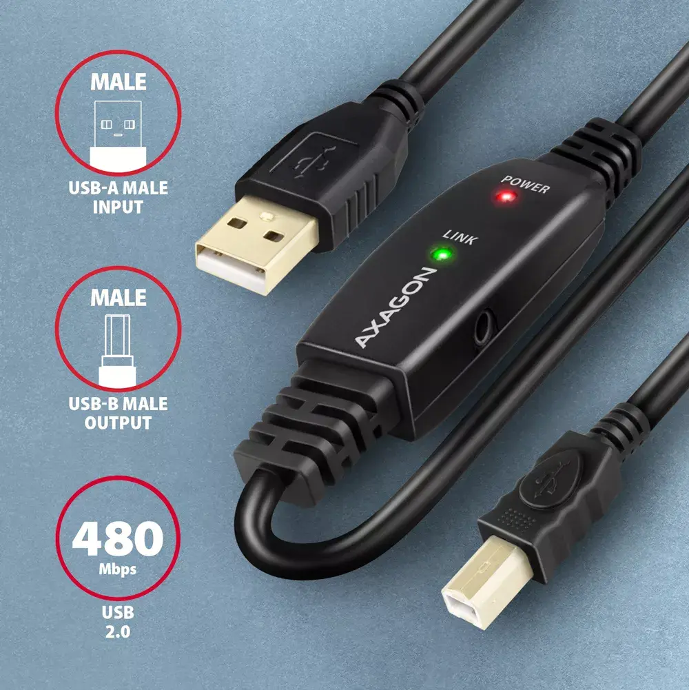 USB Kabelis Axagon ADR-210B Photo 3