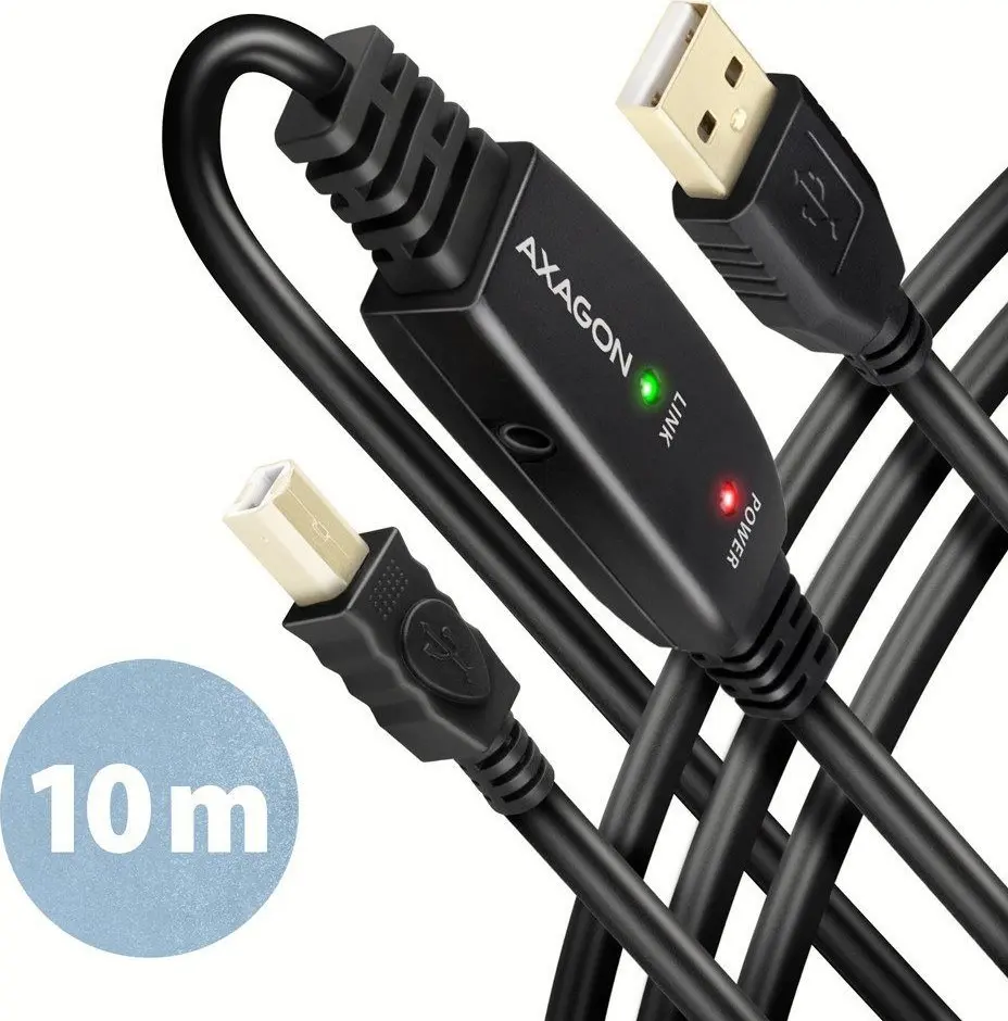 USB Kabelis Axagon ADR-210B 10m A-M