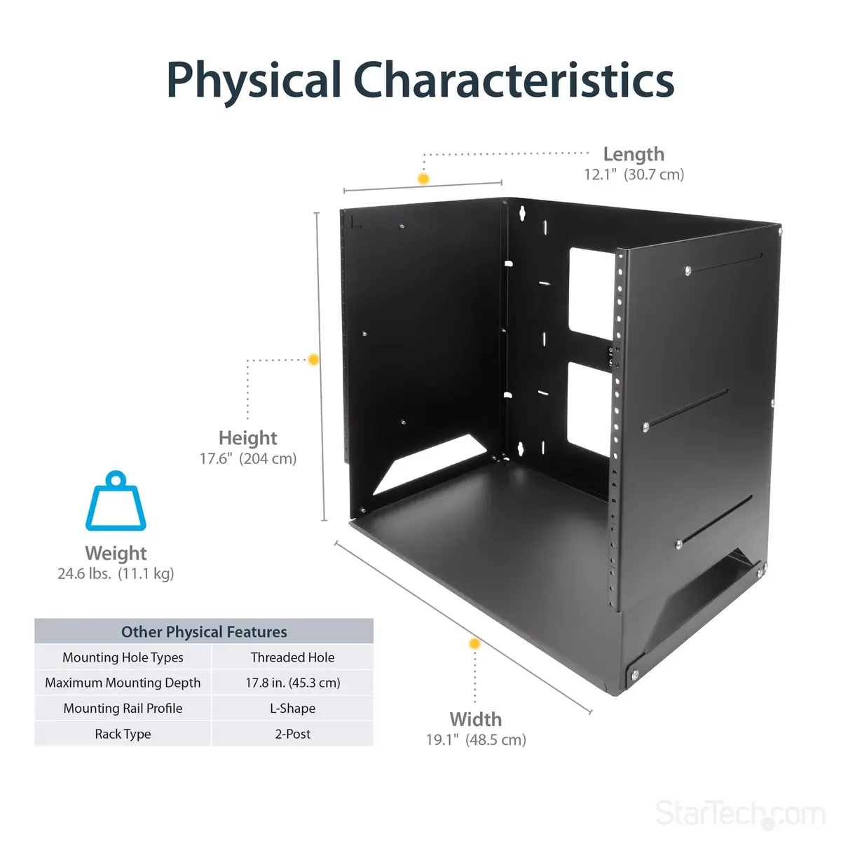Wall Mount Rack StarTech.com WALLSHELF8U Photo 12