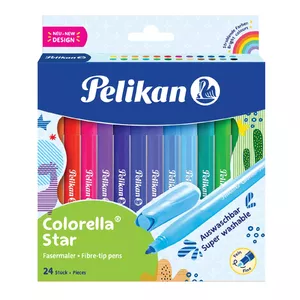 Flomālais marķieris Pelikan 822312 Dažādas krāsas 24 gab. Apaļā uzgaļa