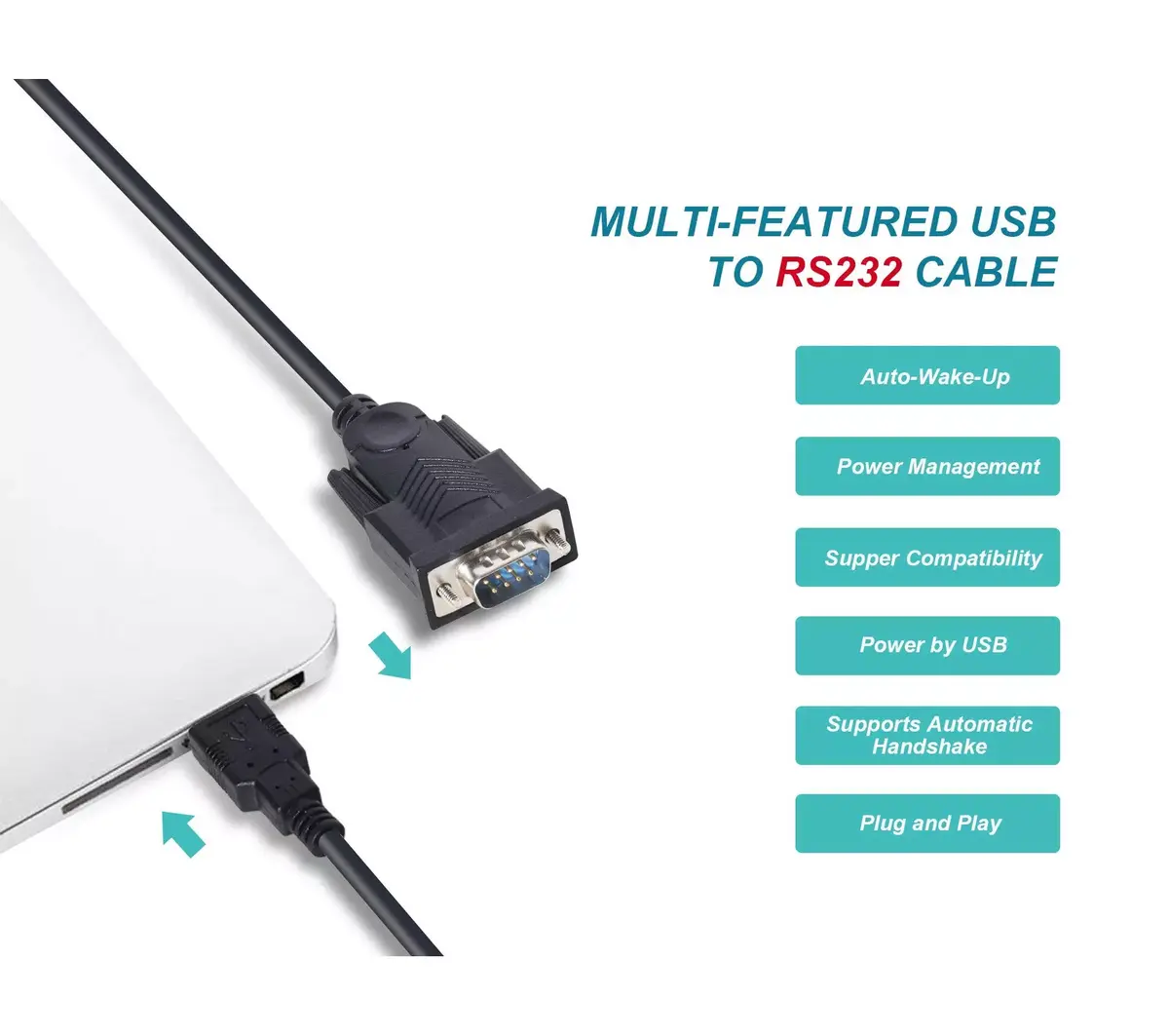 Equip USB-A to Serial (DB9) Cable M/M 1.5m Photo 6