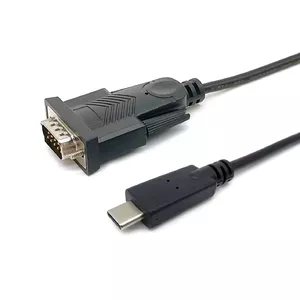 Equip 133392 seriālais kabelis Melns 1,5 m USB Veids-C DB-9