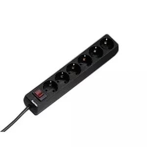 Hama 00030394 surge protector Black 6 AC outlet(s) 230 V 1.4 m