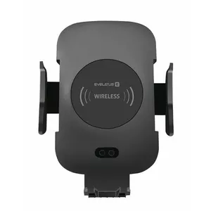 Car holder Evelatus WCH01 with 10W wireless charging, black, dashboard/vent mounting