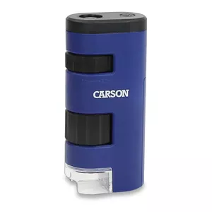 Pocket microscope Carson PocketMicro 60x — 60× max, 20× min, LED illumination, compact (48.3×27.9×99 mm)