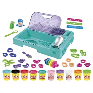 Children's craft kit HASBRO Play‑Doh On the Go Imagine and Store Studio — carrying case, Fun Factory, Fuzzy Pumper, 18 cutters