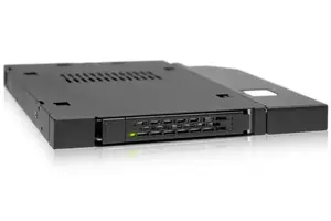 Priekšējā paneļa vāks ICY BOX MB411SPO-B — priekš 3,5"/2,5" diskiem, melns
