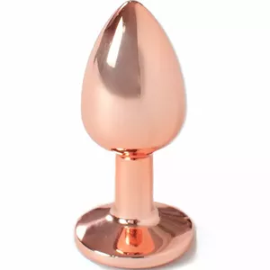 Анальная втулка secret play Metal Rose Gold малая 7 см — металлическая, зауженная форма