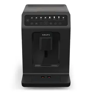 Krups Evidence EA897B pilnīgi automātisks espresso kafijas automāts ar 2.3 l ūdens tvertni, iebūvētu dzirnaviņu, cappuccino un espresso gatavošanu, 1450 W, pelēks