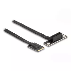 DeLOCK M.2 Key A+E to PCIe x1 NVMe Adapter angled 20 cm cable