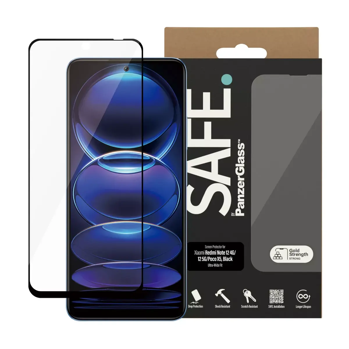 Ekrāna aizsargs PanzerGlass SAFE. by ® Xiaomi Redmi Note 12 5G Photo 2