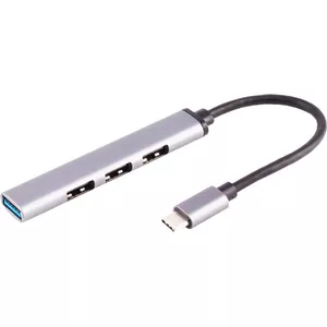 USB-C хаб ShiverPeaks 13-50002 — 4× USB-A 3.0 тонкий адаптер для портов USB-C