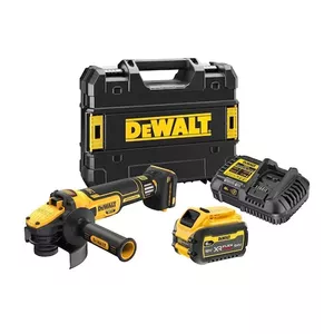 Полировщик/шлифовальная машина DeWalt DCG409VST1-QW — 18 В бесщеточный, аккумулятор 6 А·ч, 1550 Вт, диск 125 мм, до 9000 об/мин