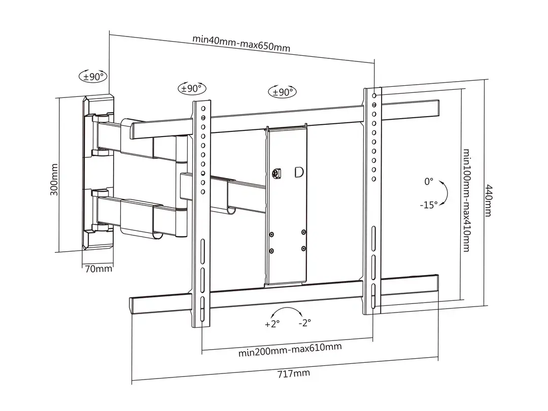 Настенный кронштейн Multibrackets M VESA Flexarm Thin Large Photo 20