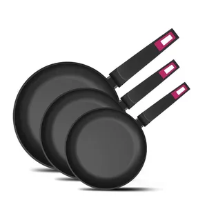 Pan set 3 pcs Taurus Best Moments — aluminium frying pans Ø18/22/26 cm, black