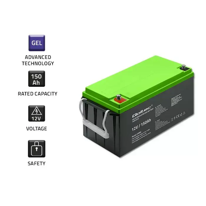 Gel battery QOLTEC 53082 12V 150Ah Photo 3