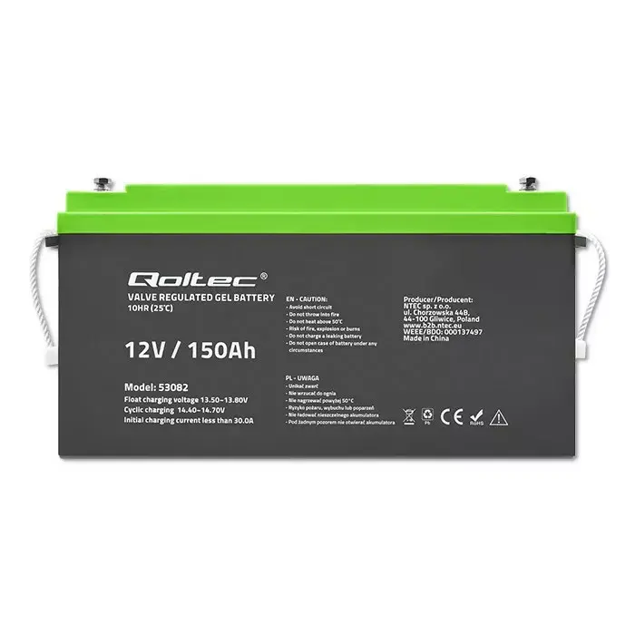 Gel battery QOLTEC 53082 12V 150Ah Photo 5