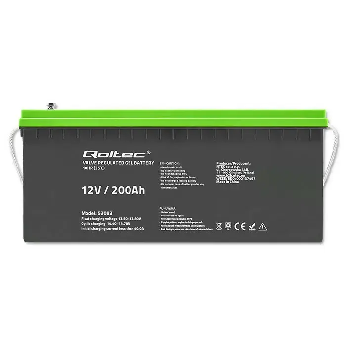 Гелевый аккумулятор QOLTEC 53083 12В 200Ач Photo 5