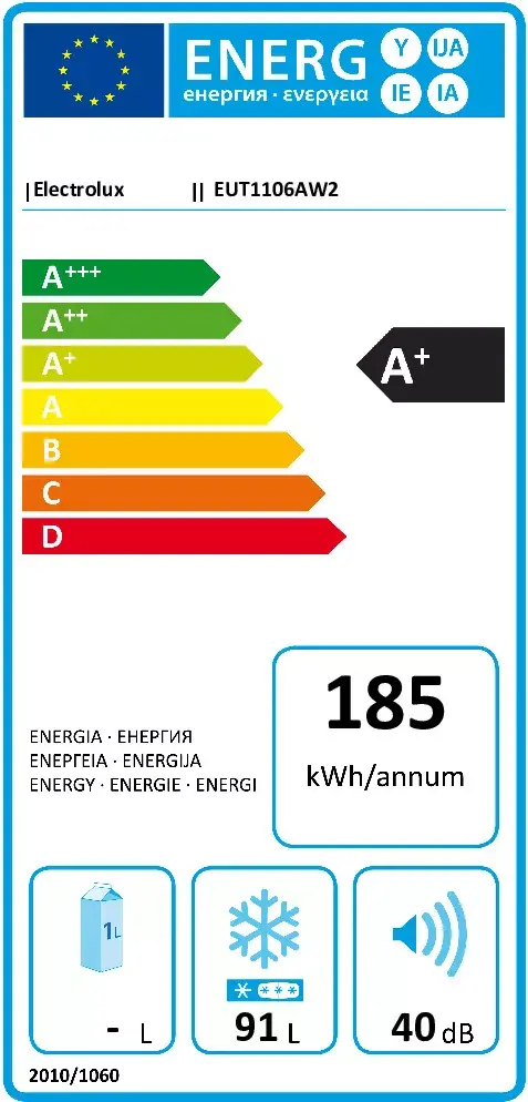 Electrolux EUT1106AW2 stāva saldētava 91 L Photo 3