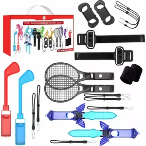 Accessory kit JYS for Nintendo Switch / OLED — 12-piece set of sport grips and holders