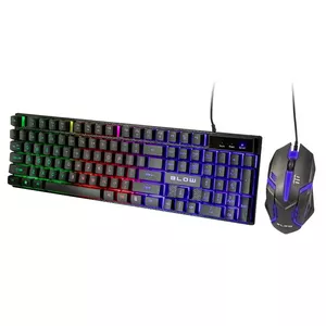 Wired keyboard and mouse set BLOW TRIGGER with LED backlight