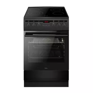 Ceramic cooker AMICA 57CE3.315HTa(Bm) black ceramic hob 4 cooking zones, energy class A