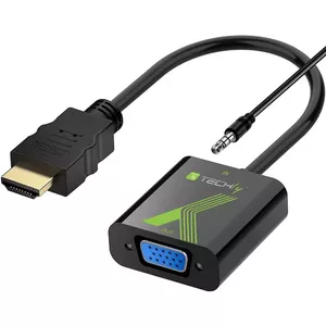 Kabeļu pārveidotājs HDMI uz VGA ar audio Techly IDATA HDMI-VGA2A