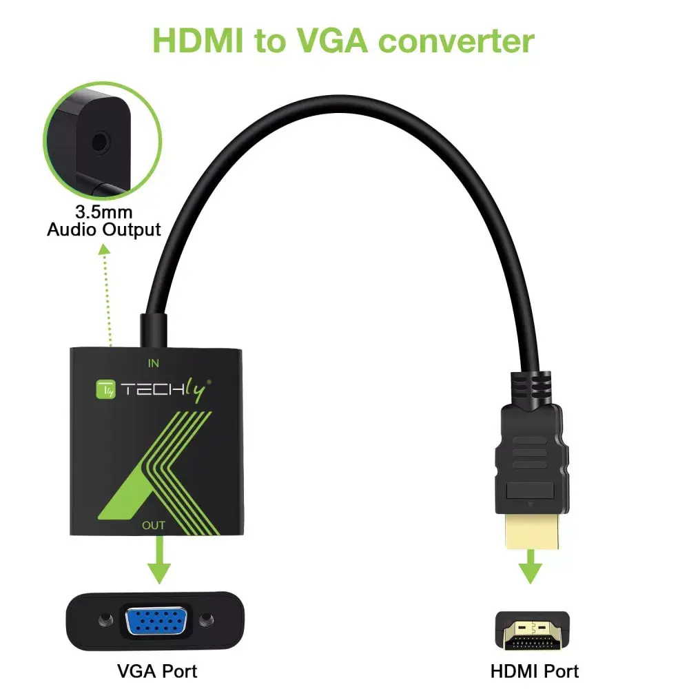 Kabeļu pārveidotājs IDATA HDMI-VGA2A Photo 4