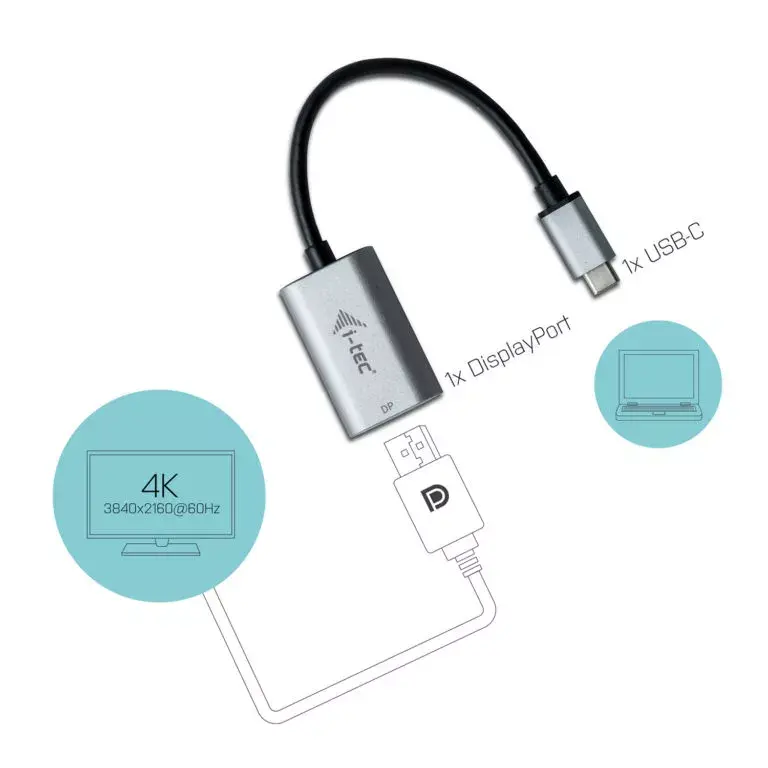 Адаптер USB-C Display Port i-tec Metal 4K/60Hz Photo 3