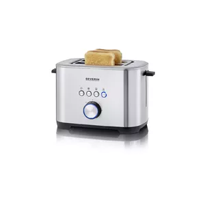 Toaster SEVERIN AT 2620 — 2-slice, 800 W, black and stainless steel, 190×310×195 mm