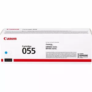 Картридж с тонером Canon CRG-055 Cyan для совместимых принтеров, номер производителя 3015C002