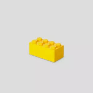 LEGO lunch container Room Copenhagen 4012 — polypropylene (PP), yellow, 92×46×43 mm, 1 pc