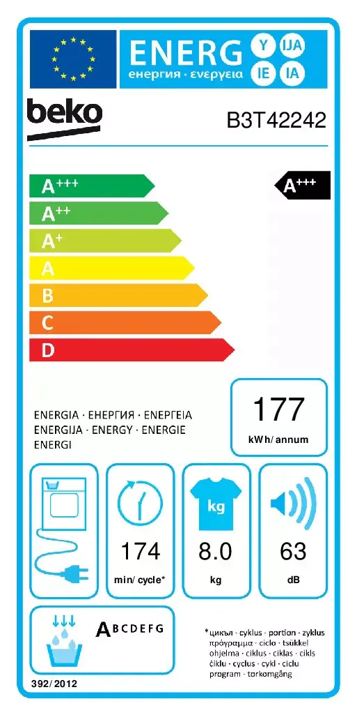 Beko B3T42242 Žāvēšanas iekārta Photo 6