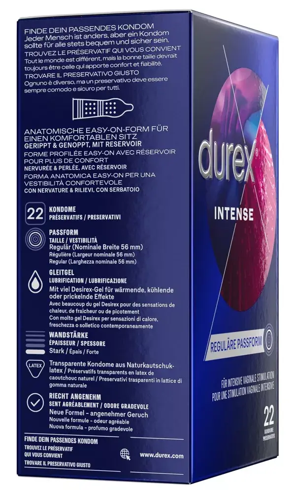 Презервативы Durex Intense Orgasmic — 22 шт., 205×56 мм Photo 7