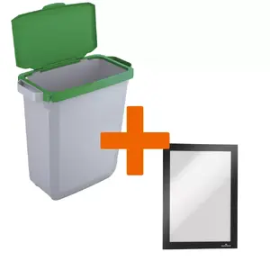 Durable DURABIN Rectangular Plastic Green Grey Width 590 mm Depth 275 mm Height 600 mm